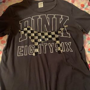 NWOT pink vs bling tee